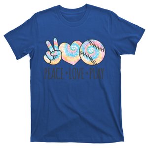 Tie Dye Softball For N Peace Love Play Gift T-Shirt