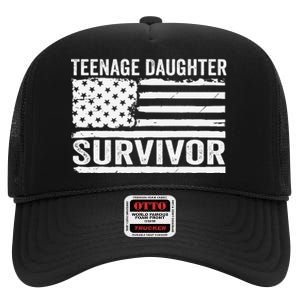 Teenage Daughter Survivor Gift High Crown Mesh Back Trucker Hat