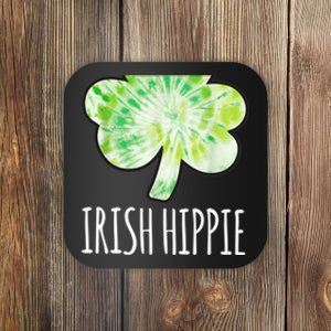 Tie Dye Shamrock Irish Hippie Clover Saint Patricks Day Coaster