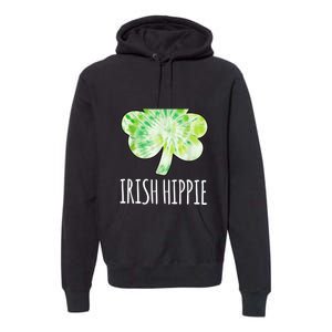 Tie Dye Shamrock Irish Hippie Clover Saint Patricks Day Premium Hoodie