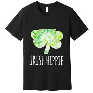 Tie Dye Shamrock Irish Hippie Clover Saint Patricks Day Premium T-Shirt