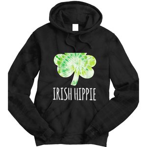 Tie Dye Shamrock Irish Hippie Clover Saint Patricks Day Tie Dye Hoodie