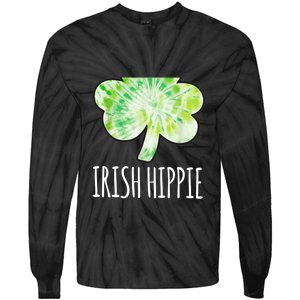 Tie Dye Shamrock Irish Hippie Clover Saint Patricks Day Tie-Dye Long Sleeve Shirt