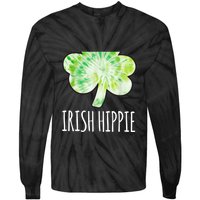 Tie Dye Shamrock Irish Hippie Clover Saint Patricks Day Tie-Dye Long Sleeve Shirt