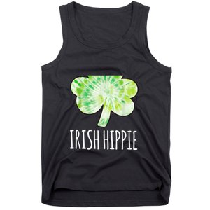 Tie Dye Shamrock Irish Hippie Clover Saint Patricks Day Tank Top