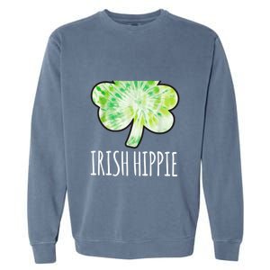 Tie Dye Shamrock Irish Hippie Clover Saint Patricks Day Garment-Dyed Sweatshirt