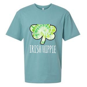 Tie Dye Shamrock Irish Hippie Clover Saint Patricks Day Sueded Cloud Jersey T-Shirt