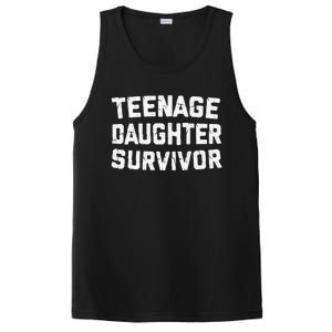 Teenage Daughter Survivor Funny Teenager FatherS Day Quotex PosiCharge Competitor Tank