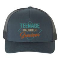 Teenage Daughter Survivor Funny Vintage Fathers Day Yupoong Adult 5-Panel Trucker Hat