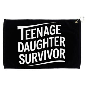 Teenage Daughter Survivor Fathers Day Dad Joke Grommeted Golf Towel