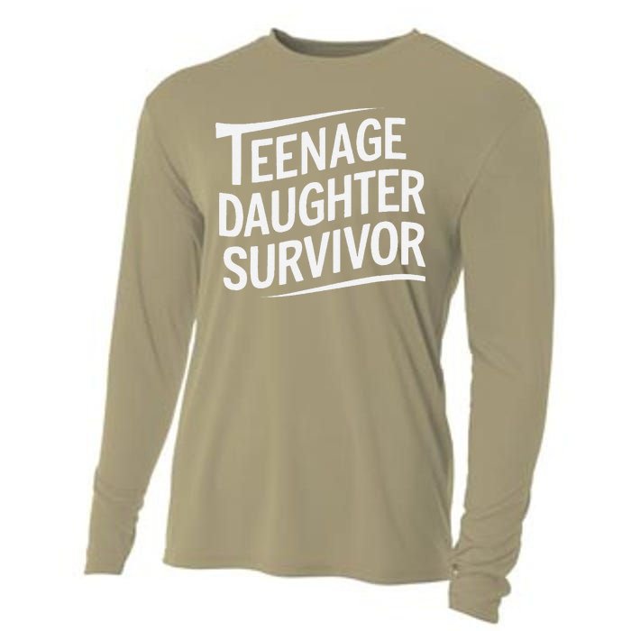 Teenage Daughter Survivor Fathers Day Dad Joke Cooling Performance Long Sleeve Crew