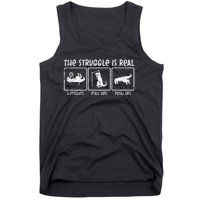 Trex Dino Struggle Is Real Weights Gym Workout Tank Top