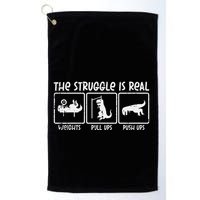 Trex Dino Struggle Is Real Weights Gym Workout Golf Towel