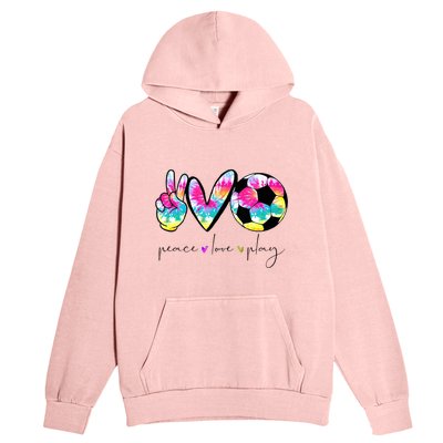 Tie Dye Soccer For Teen Peace Love Play Soccer Cute Gift Urban Pullover Hoodie