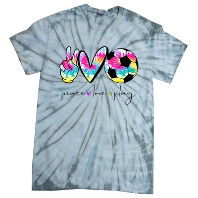 Tie Dye Soccer For Teen Peace Love Play Soccer Cute Gift Tie-Dye T-Shirt