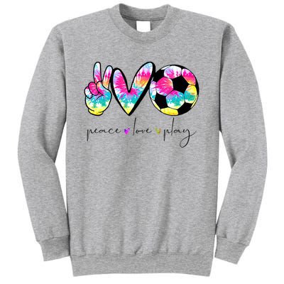 Tie Dye Soccer For Teen Peace Love Play Soccer Cute Gift Sweatshirt