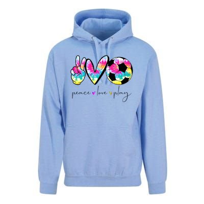 Tie Dye Soccer For Teen Peace Love Play Soccer Cute Gift Unisex Surf Hoodie