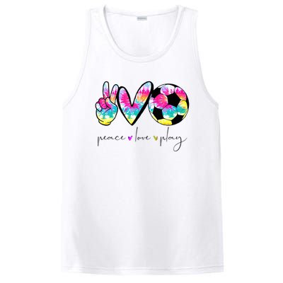 Tie Dye Soccer For Teen Peace Love Play Soccer Cute Gift PosiCharge Competitor Tank