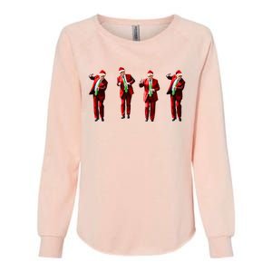 Trump Dance Santa Claus Christmas Xmas Pajamas Holiday Womens California Wash Sweatshirt