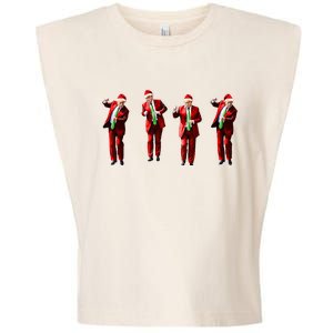 Trump Dance Santa Claus Christmas Xmas Pajamas Holiday Garment-Dyed Women's Muscle Tee