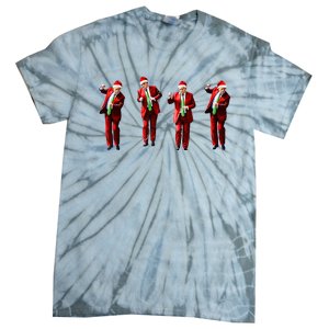 Trump Dance Santa Claus Christmas Xmas Pajamas Holiday Tie-Dye T-Shirt