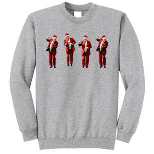 Trump Dance Santa Claus Christmas Xmas Pajamas Holiday Tall Sweatshirt