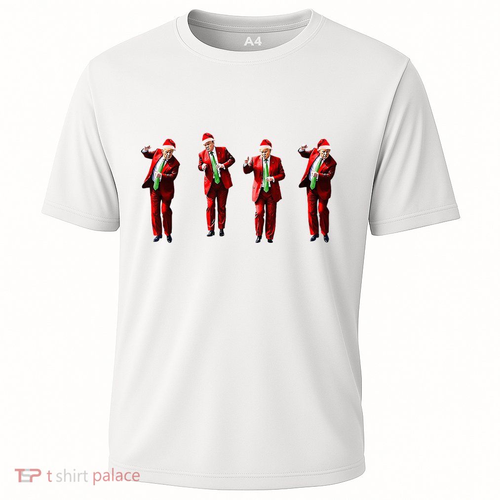 Trump Dance Santa Claus Christmas Xmas Pajamas Holiday Cooling Performance Crew T-Shirt