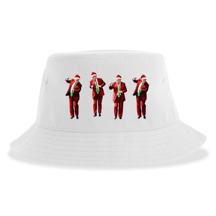 Trump Dance Santa Claus Christmas Xmas Pajamas Holiday Sustainable Bucket Hat