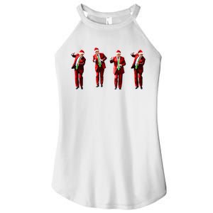 Trump Dance Santa Claus Christmas Xmas Pajamas Holiday Women's Perfect Tri Rocker Tank