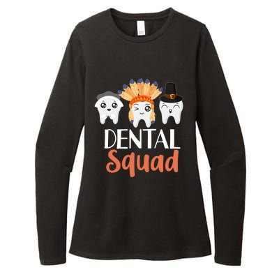 Thanksgiving Dental Squad Hygienist Dentist Outfit Gift Womens CVC Long Sleeve Shirt