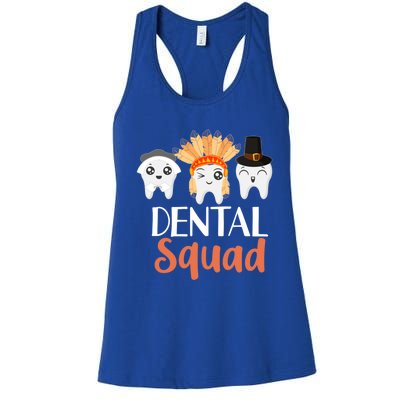 Thanksgiving Dental Squad Hygienist Dentist Outfit Gift Women's Racerback Tank