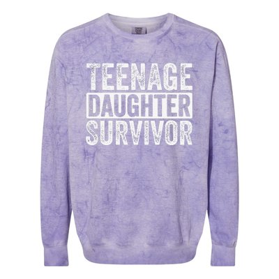 Teenage Daughter Survivor Colorblast Crewneck Sweatshirt