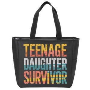 Teenage Daughter Survivor FatherS Day Present Dad Joke Zip Tote Bag