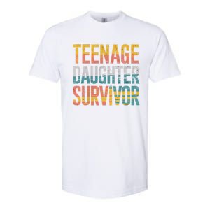 Teenage Daughter Survivor FatherS Day Present Dad Joke Softstyle CVC T-Shirt