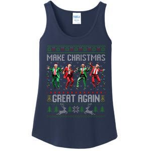 Trump Dance Santa Claus Make Christmas Great Again Ymca Ladies Essential Tank