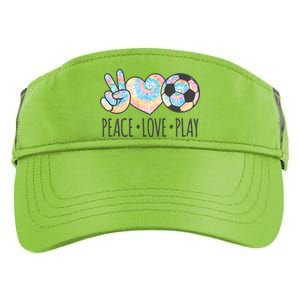 Tie Dye Soccer For Teen Girls Peace Love Play Gift Adult Drive Performance Visor