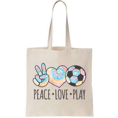 Tie Dye Soccer For Teen Girls Peace Love Play Gift Tote Bag