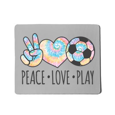 Tie Dye Soccer For Teen Girls Peace Love Play Gift Mousepad