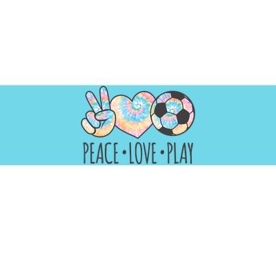 Tie Dye Soccer For Teen Girls Peace Love Play Gift Bumper Sticker