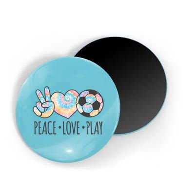 Tie Dye Soccer For Teen Girls Peace Love Play Gift Magnet