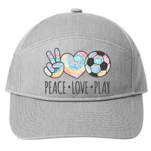 Tie Dye Soccer For Teen Girls Peace Love Play Gift 7-Panel Snapback Hat