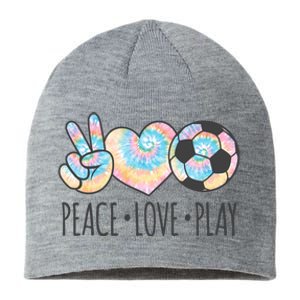 Tie Dye Soccer For Teen Girls Peace Love Play Gift Sustainable Beanie