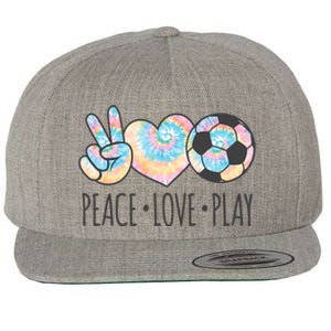 Tie Dye Soccer For Teen Girls Peace Love Play Gift Wool Snapback Cap