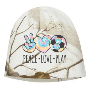 Tie Dye Soccer For Teen Girls Peace Love Play Gift Kati - Camo Knit Beanie