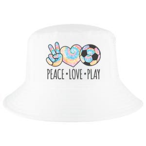 Tie Dye Soccer For Teen Girls Peace Love Play Gift Cool Comfort Performance Bucket Hat