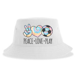 Tie Dye Soccer For Teen Girls Peace Love Play Gift Sustainable Bucket Hat