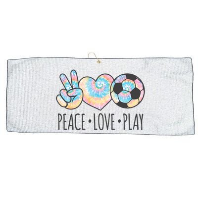 Tie Dye Soccer For Teen Girls Peace Love Play Gift Large Microfiber Waffle Golf Towel