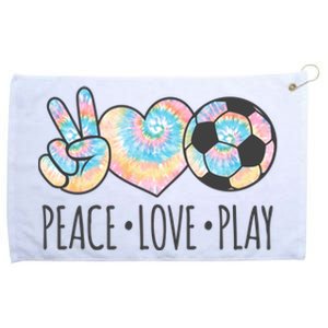 Tie Dye Soccer For Teen Girls Peace Love Play Gift Grommeted Golf Towel