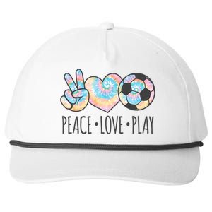 Tie Dye Soccer For Teen Girls Peace Love Play Gift Snapback Five-Panel Rope Hat