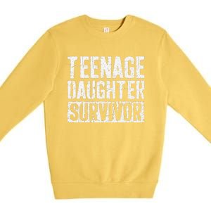 Teenage Daughter Survivor Fathers Day Gift Premium Crewneck Sweatshirt